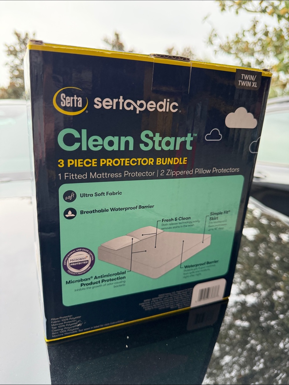 Serta Clean Start 3-Piece Protector Bundle - White